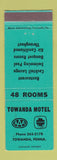 Matchbook Cover - Towanda Motel PA