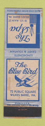 Matchbook Cover - The Blue Bird The Spa Wilkes Barre PA WORN