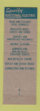 Matchbook Cover - National Wiring Systems Electric Pittsburgh PA