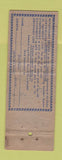 Matchbook Cover National Council Junior Order American Mechanics Philadelphia PA