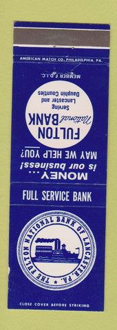 Matchbook Cover - Fulton National Bank of Lancaster PA