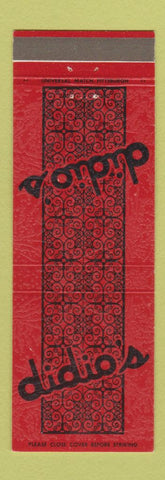 Matchbook Cover - Didio's Restaurant Rochester PA