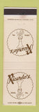 Matchbook Cover - Ricardo's Erie PA restaurant