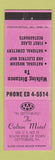 Matchbook Cover - Colton Motel Gettysburg PA WEAR