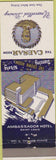 Matchbook Cover - Ambassador Hotel Saint Louis MO