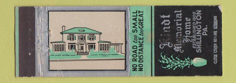 Matchbook Cover - Kindt Memorial Home funeral Shillington PA WEAR
