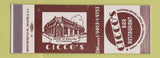Matchbook Cover - Cicco's Bar Restaurant Pittsburgh PA SAMPLE