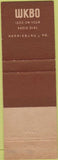 Matchbook Cover - WKBO Radio NBC Harrisburg PA