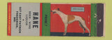 Matchbook Cover - Hane Liquor Frederick MD low phone # Greyhound