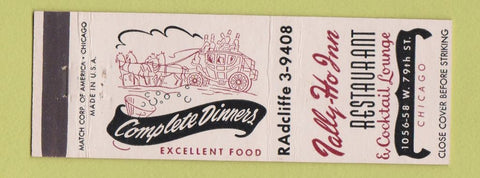 Matchbook Cover - Tally Ho Inn Restaurant Chicago IL