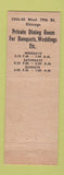 Matchbook Cover - Tally Ho Inn Restaurant Chicago IL