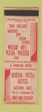 Matchbook Cover - Buena Vista Hotel Safford AZ WEAR