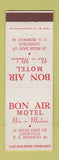 Matchbook Cover - Bon Air Motel Louisville KY