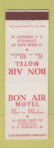 Matchbook Cover - Bon Air Motel Louisville KY