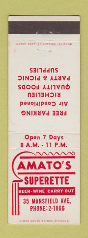 Matchbook Cover - Amato's Superette liquor