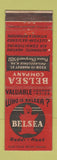 Matchbook Cover - Belsea Heating Air Conditioning Philadelphia PA WEAR