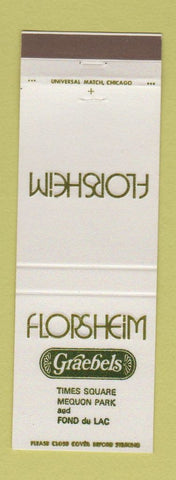 Matchbook Cover - Florsheim Shoes Graebels Fond Du Lac WI Mequon Park