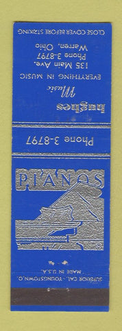 Matchbook Cover - Hughes Music Pianos Warren OH