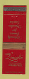 Matchbook Cover - Hotel Lincoln Indianapolis IN WEAR