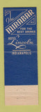 Matchbook Cover - Hotel Lincoln Indianapolis IN WEAR