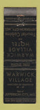 Matchbook Cover - Warwick Village Jefferson City MO WORN