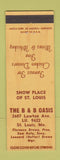 Matchbook Cover - B&B Oasis St Louis MO