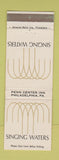Matchbook Cover - Singing Waters Penn Center Inn Philadelphia PA