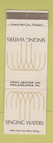 Matchbook Cover - Singing Waters Penn Center Inn Philadelphia PA