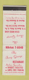 Matchbook Cover - Tony George Restaurant Italian