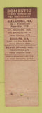 Matchbook Cover - Domestic Finance Loans Alexandria Rosslyn VA Silver Spring MD