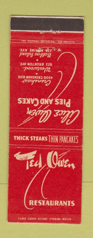 Matchbook Cover - Ted Owen Restaurants Los Angeles CA