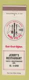 Matchbook Cover - Jerry's Restaurant Afton MO