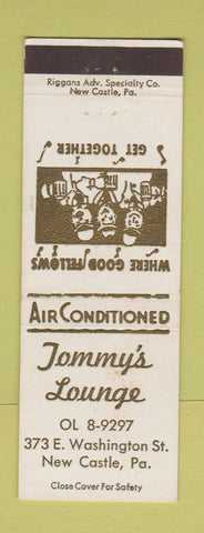 Matchbook Cover - Tommy's Lounge New Catle PA