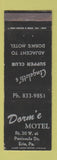 Matchbook Cover - Dorm'e Motel Erie PA WEAR