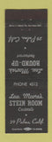 Matchbook Cover - Lou Moore's Stein Inn 29 Palms CA Twenty Nine