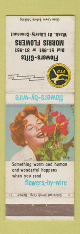 Matchbook Cover - FTD Flowers Morris Flowers WEAR