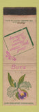 Matchbook Cover - Butz Flowers New Castle PA low phone # FTD WORN