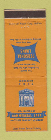 Matchbook Cover - Commercial Bank and Trust Albany NY