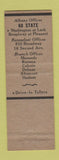 Matchbook Cover - Commercial Bank and Trust Albany NY