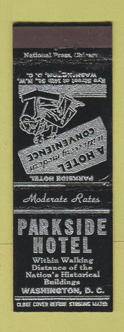 Matchbook Cover - Parkside Hotel Washington DC