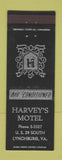 Matchbook Cover - Harvey's Motel Lynchburg VA
