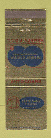 Matchbook Cover - State Bank Cordele GA