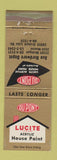 Matchbook Cover - Lucite Acrylic House Paint DuPont  WEAR