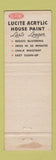 Matchbook Cover - Lucite Acrylic House Paint DuPont  WEAR