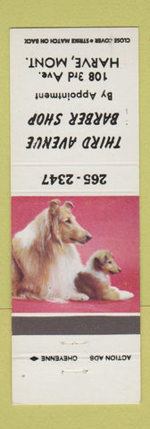 Matchbook Cover - 3rd Avenue Barber Shop Havre MT