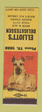 Matchbook Cover - Elliott's Deli Buffalo NY Great Dane