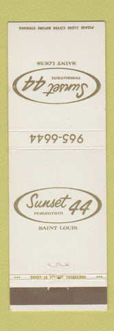 Matchbook Cover - Sunset 44 Restaurant St Louis MO