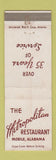 Matchbook Cover - Metropolitan Restaurant Mobile AL WORN