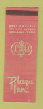 Matchbook Cover - Plaza Inn Kansas City MO