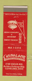 Matchbook Cover - Chinalane Chinese Food Cleveland OH